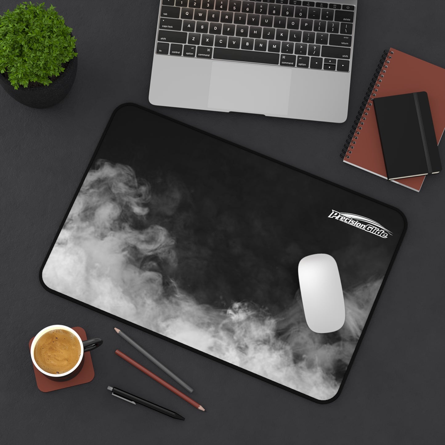 Desk Mat – Smoke Wave Black Gaming & Office Mouse Pad | PrecisionGlide