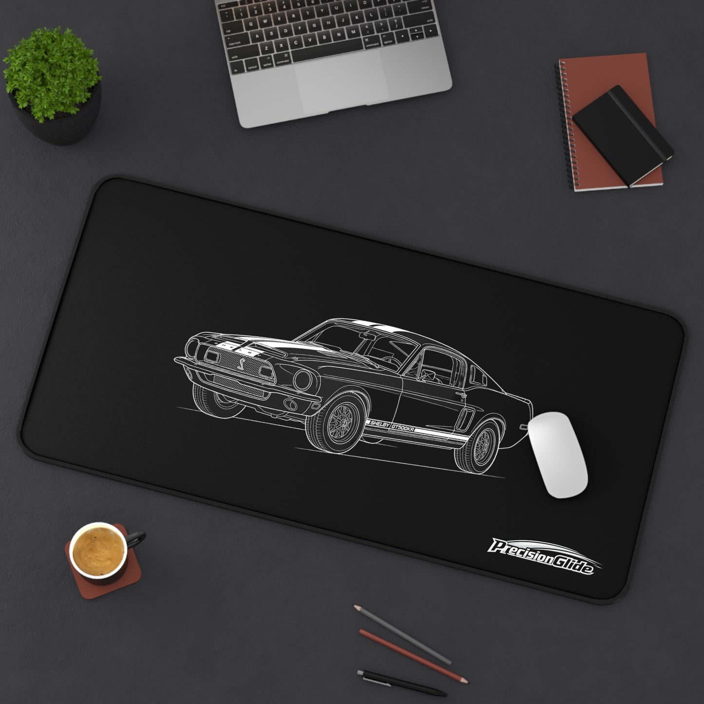 Desk Mat – Black Minimal Non-Slip Mouse Pad | PrecisionGlide