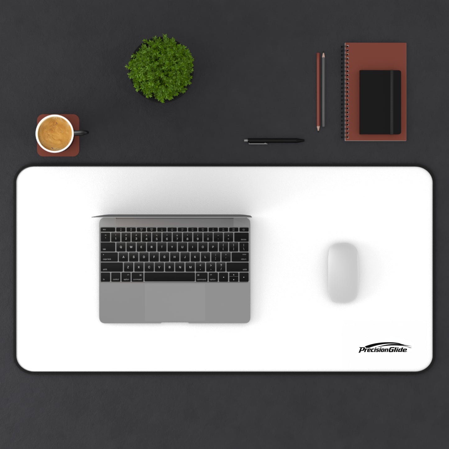 Desk Mat – Minimal White Gaming & Office Mouse Pad | PrecisionGlide