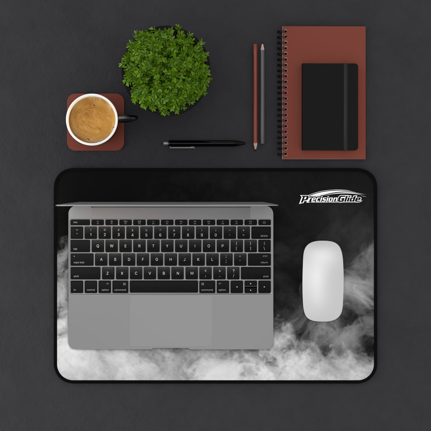 Desk Mat – Smoke Wave Black Gaming & Office Mouse Pad | PrecisionGlide