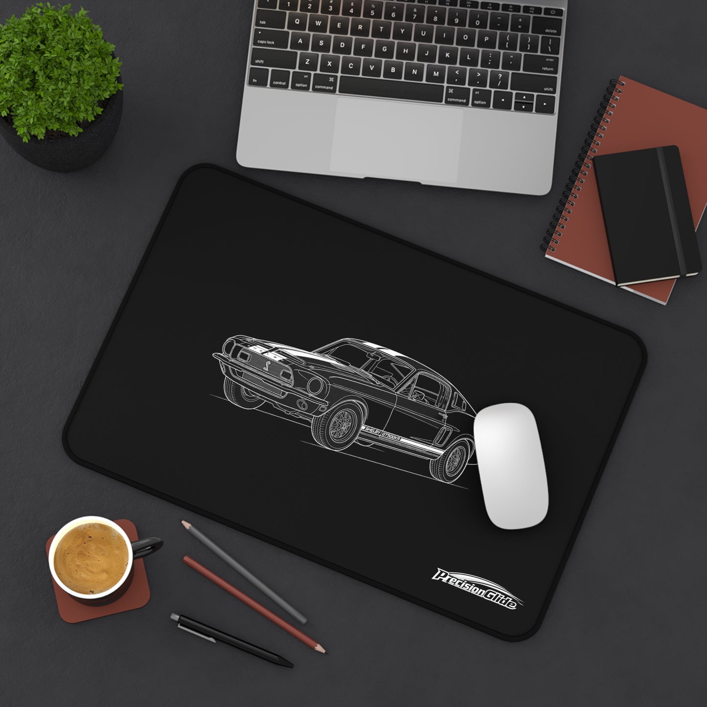 Desk Mat – Black Minimal Non-Slip Mouse Pad | PrecisionGlide