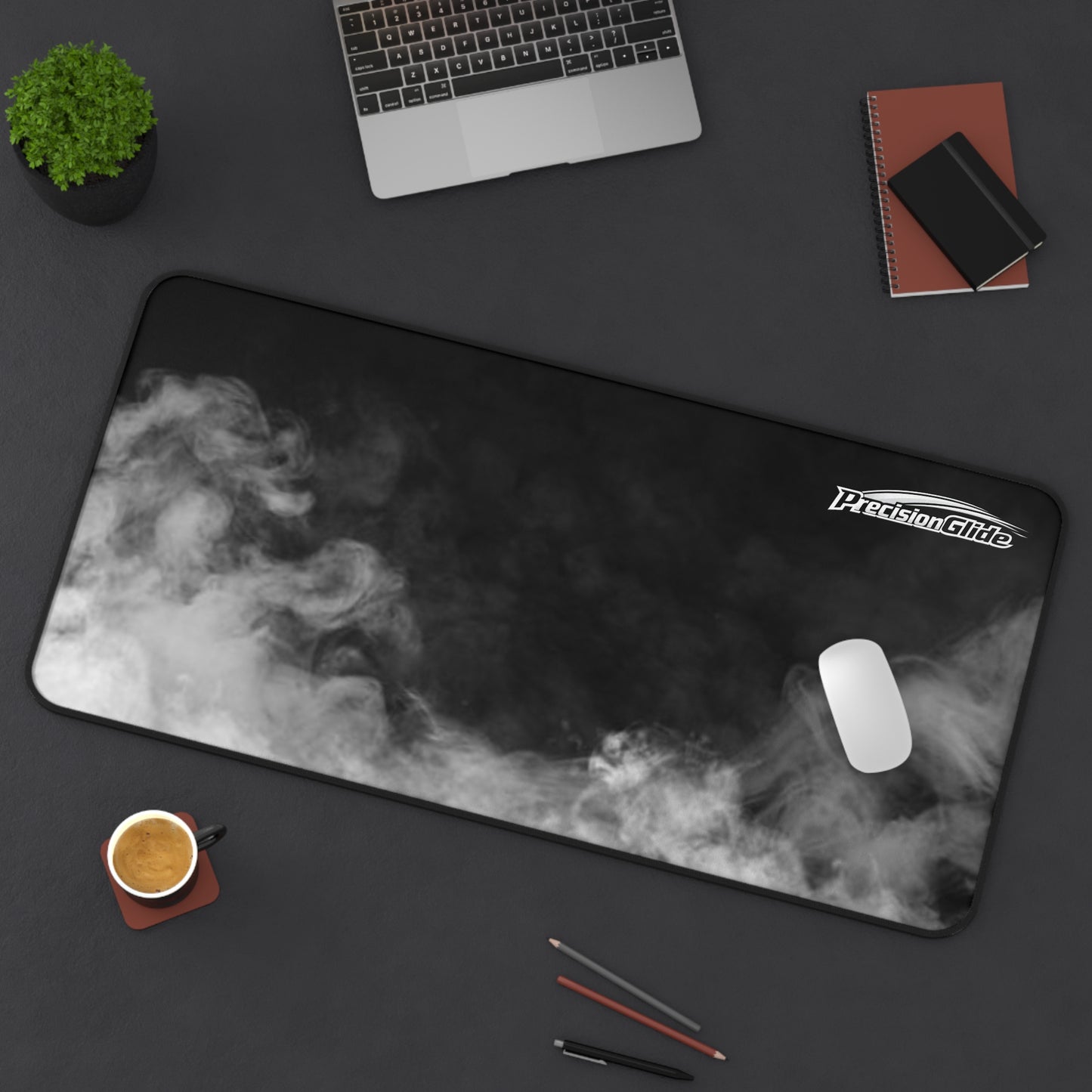 Desk Mat – Smoke Wave Black Gaming & Office Mouse Pad | PrecisionGlide