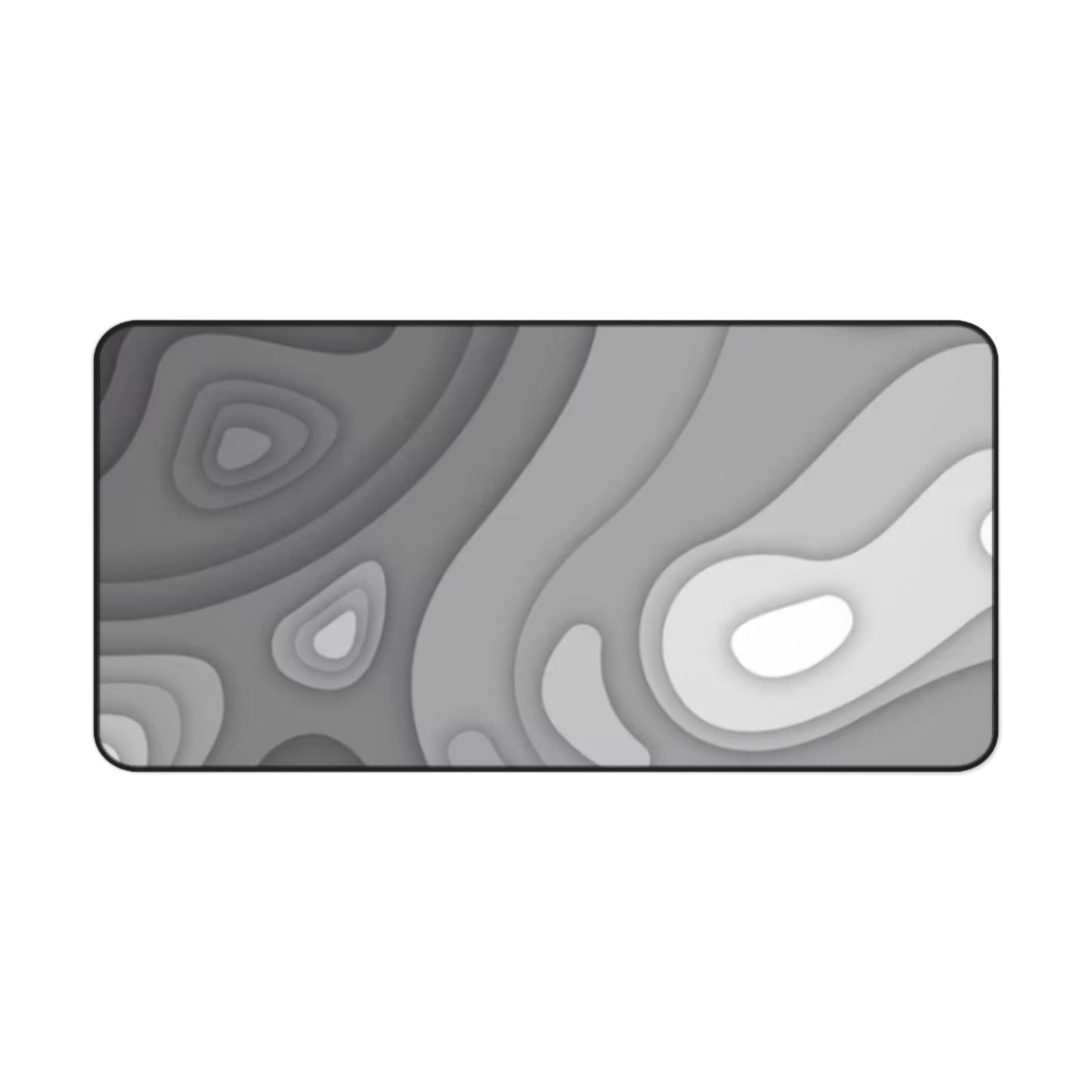 Desk Mat – Topographic Gray Abstract Mouse Pad | PrecisionGlide