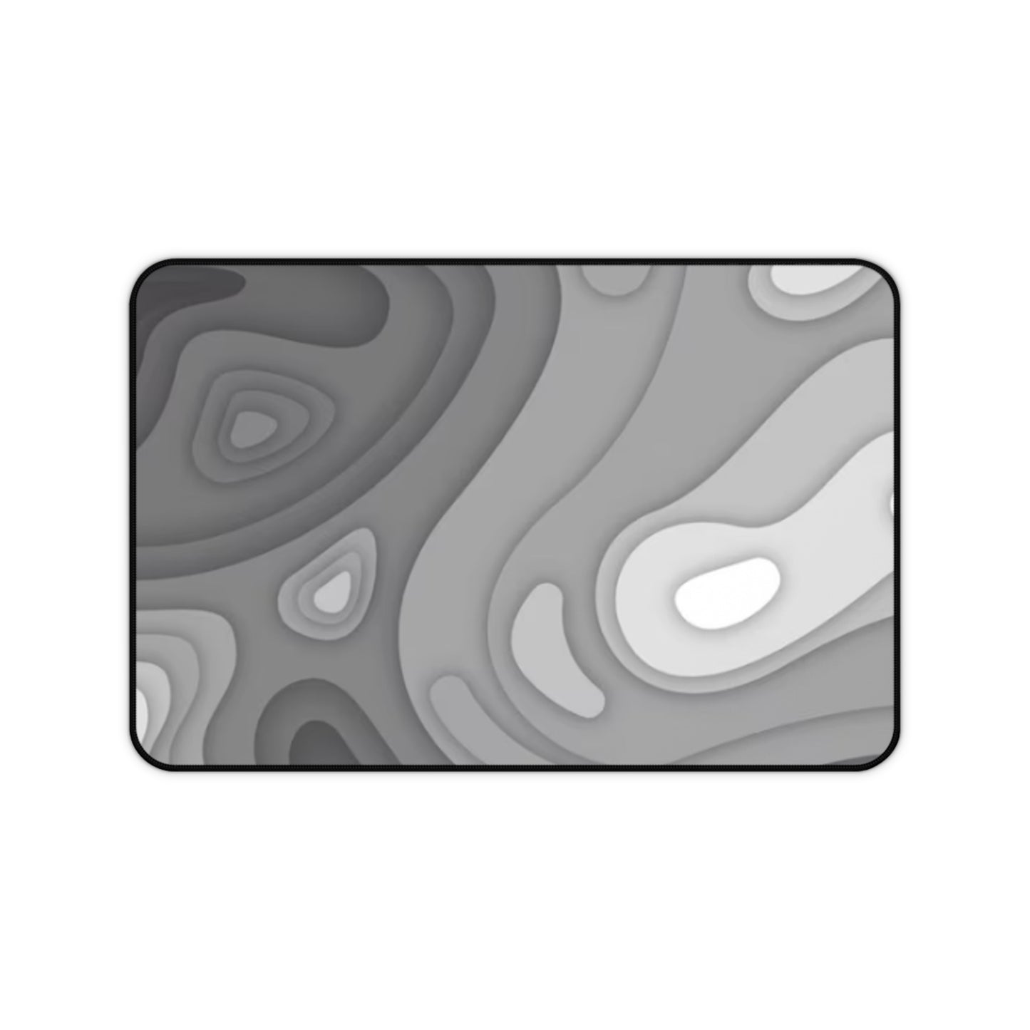 Desk Mat – Topographic Gray Abstract Mouse Pad | PrecisionGlide
