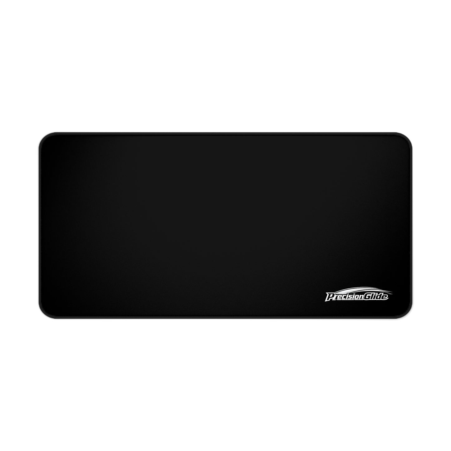Desk Mat – Black Extra-Large Mouse Pad with Subtle Logo | PrecisionGlide