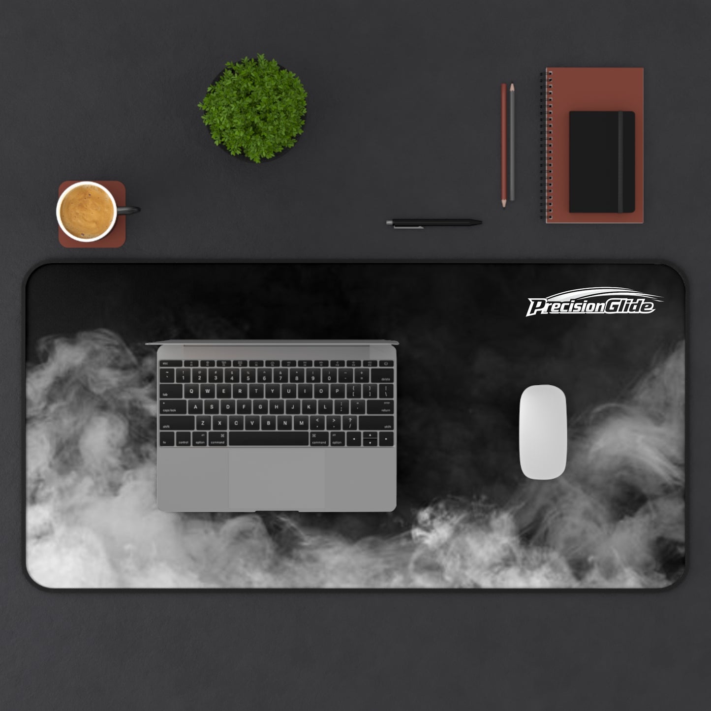Desk Mat – Smoke Wave Black Gaming & Office Mouse Pad | PrecisionGlide