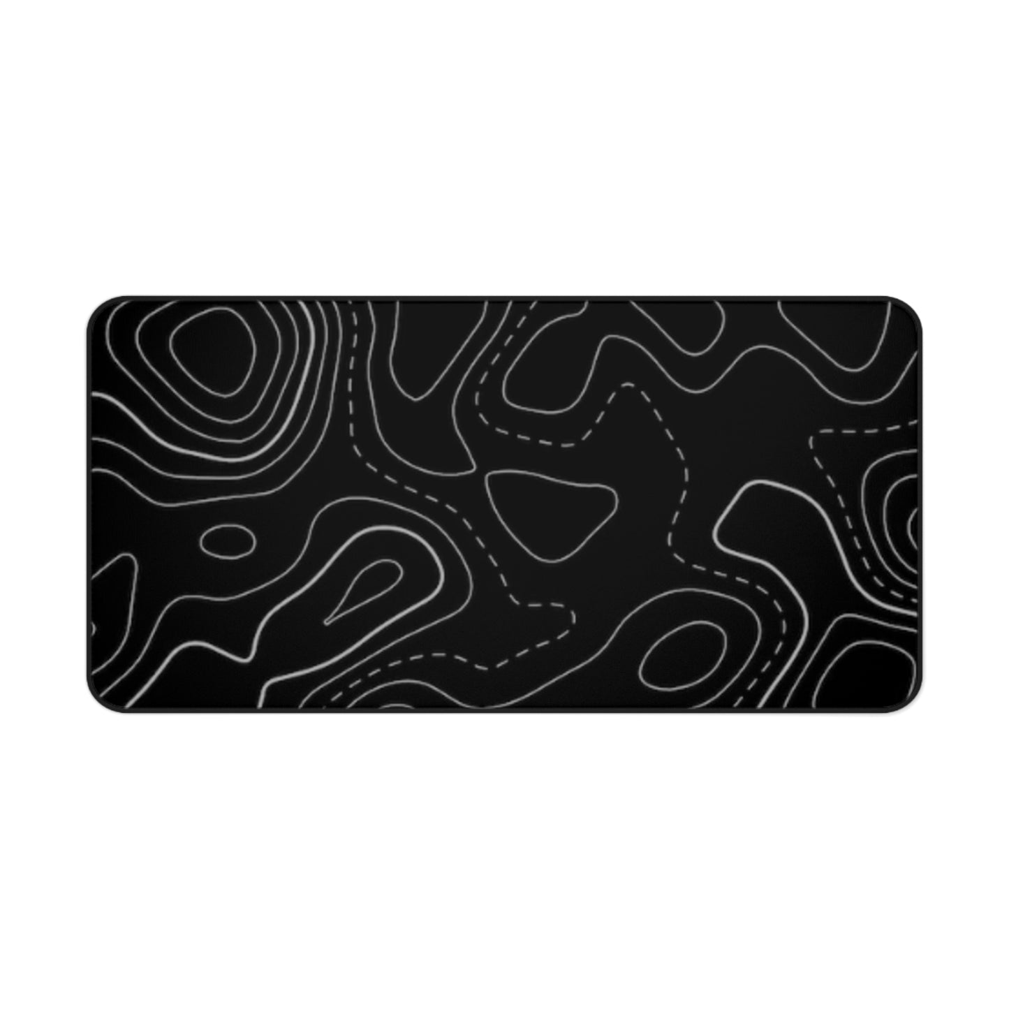 Desk Mat – Topographic Black Contour Mouse Pad | PrecisionGlide