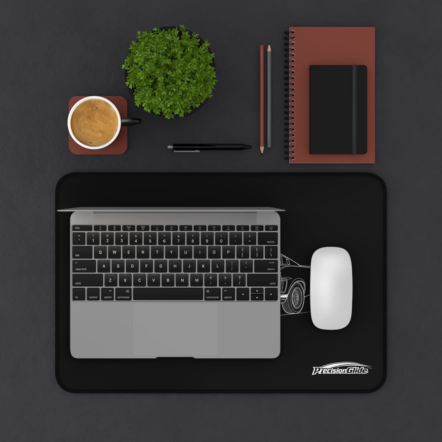 Desk Mat – Black Minimal Non-Slip Mouse Pad | PrecisionGlide