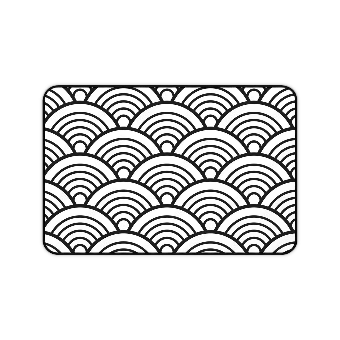 Desk Mat – Minimal Black & White Wave Pattern Mouse Pad | PrecisionGlide