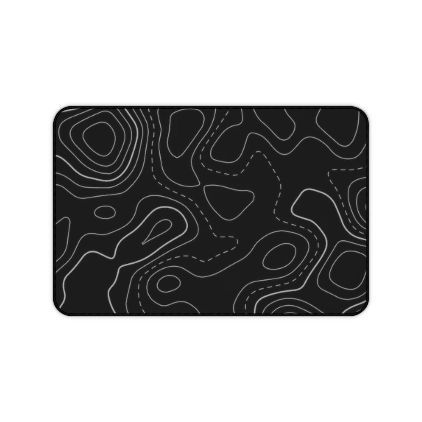 Desk Mat – Topographic Black Contour Mouse Pad | PrecisionGlide