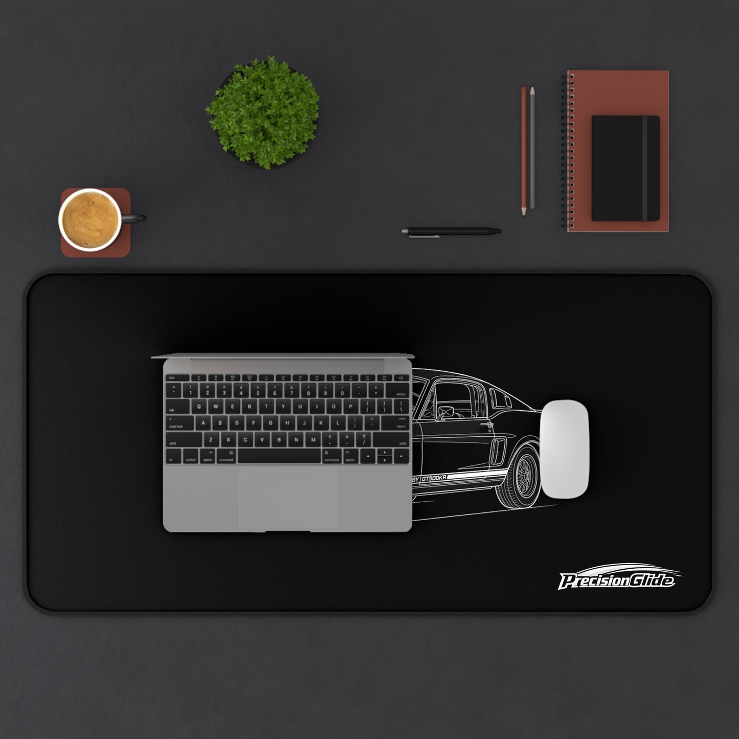 Desk Mat – Black Minimal Non-Slip Mouse Pad | PrecisionGlide